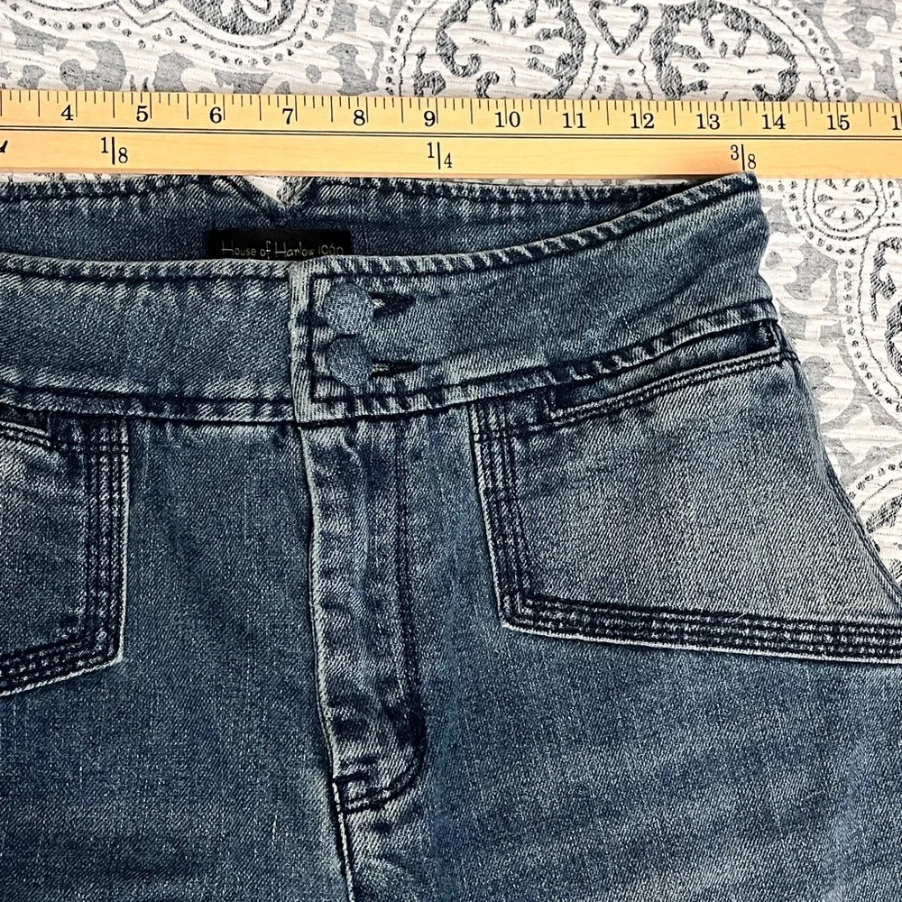House of Harlow 1960 x REVOLVE Blue High Waist Wide Leg Cropped Jeans 28